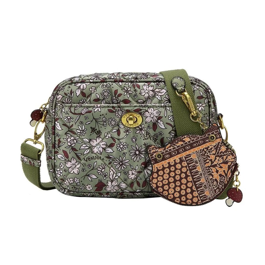 Borse Vendula London Borse Crossbody | Borsa Camera Trapuntata Forest Scrapbook